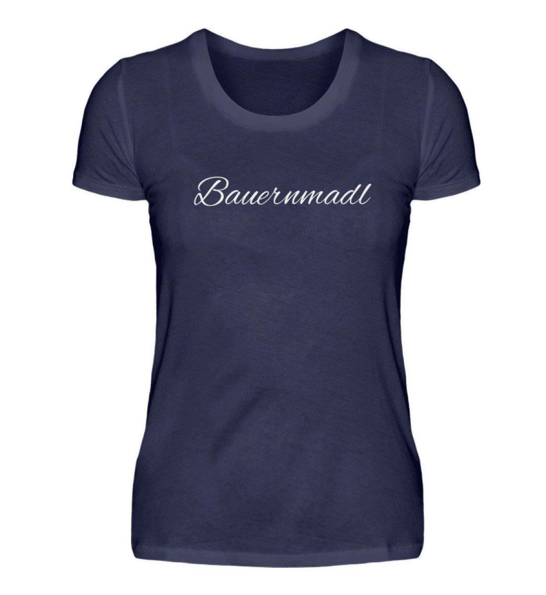Bauernmadl · Damen T-Shirt-Damen Basic T-Shirt-Navy-S-Agrarstarz