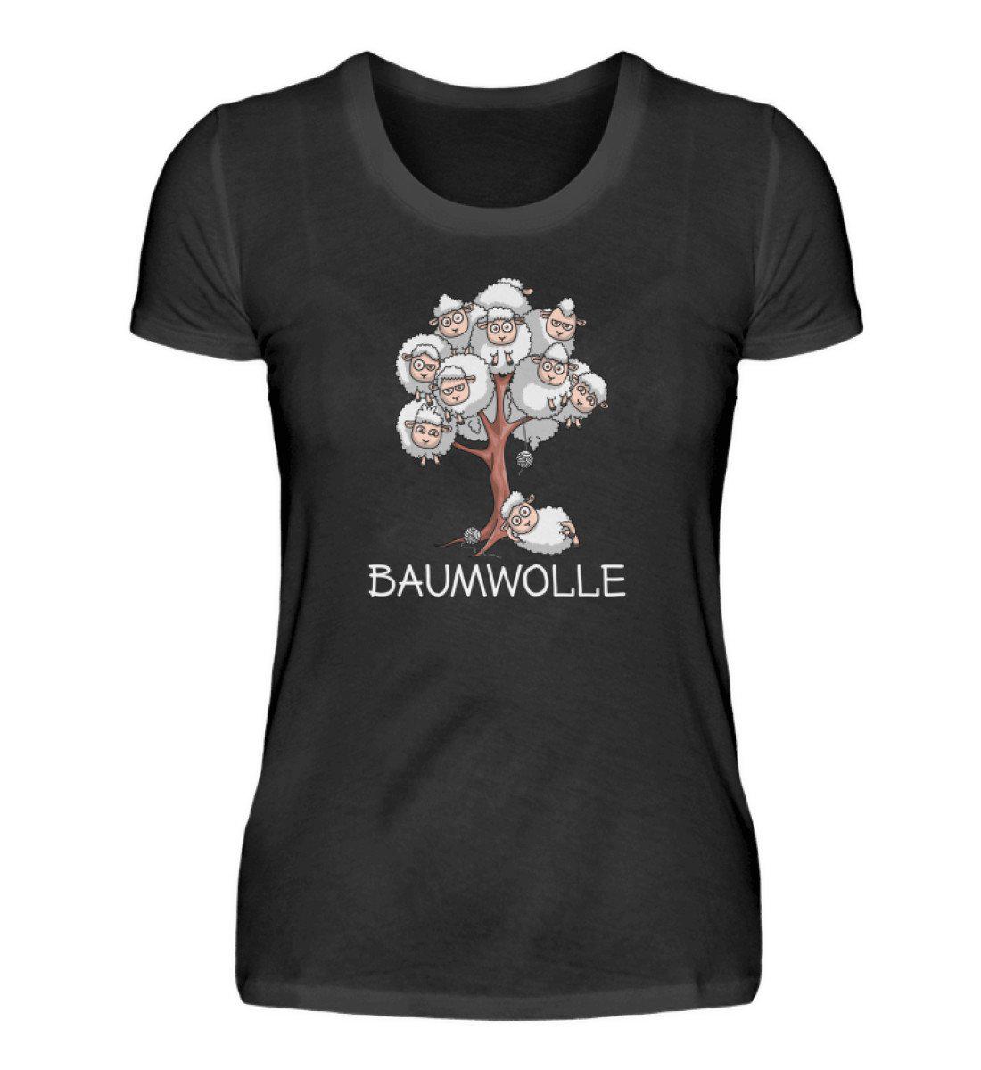 Baumwolle Schafe · Damen T-Shirt-Damen Basic T-Shirt-Black-S-Agrarstarz