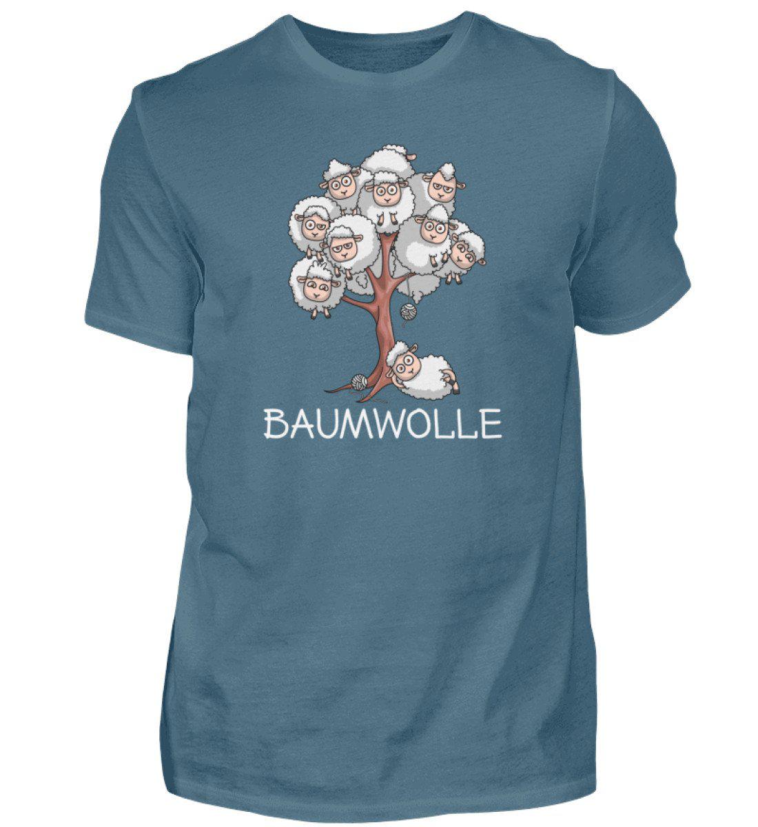Baumwolle Schafe - Herren Shirt-Herren Basic T-Shirt-Stone Blue-S-Agrarstarz