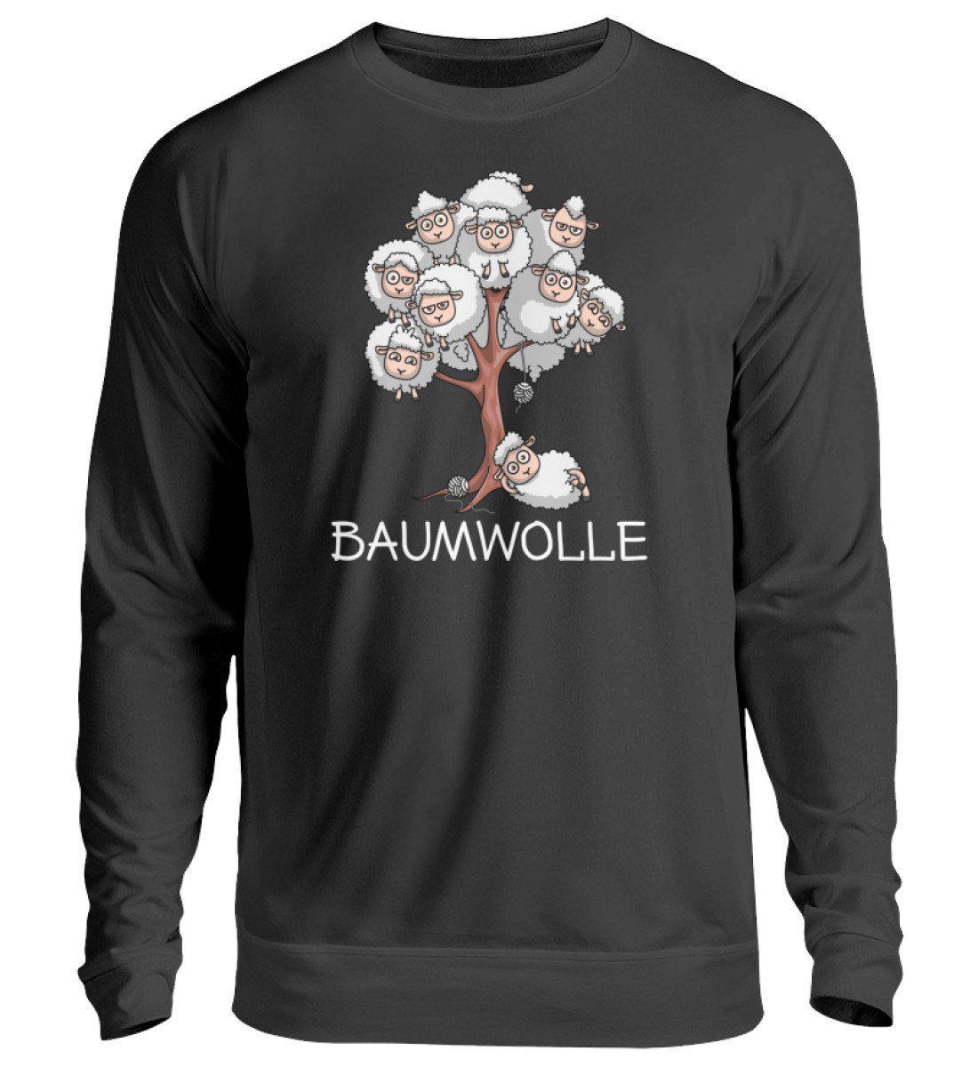 Baumwolle Schafe - Unisex Pullover-Unisex Sweatshirt-Jet Black-S-Agrarstarz