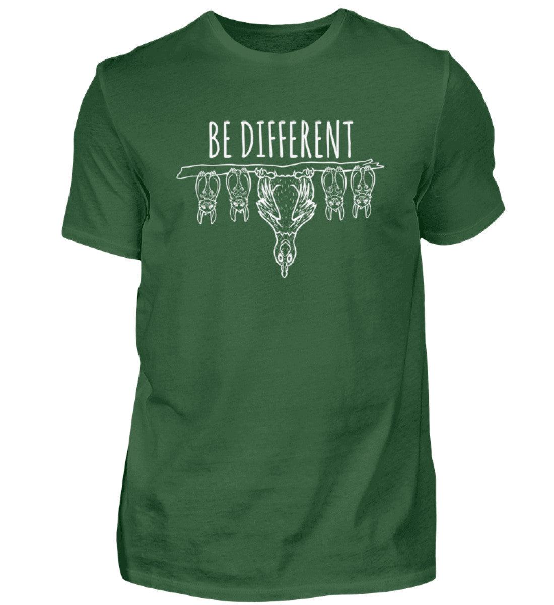 Be different Hühner · Herren T-Shirt-Herren Basic T-Shirt-Bottle Green-S-Agrarstarz