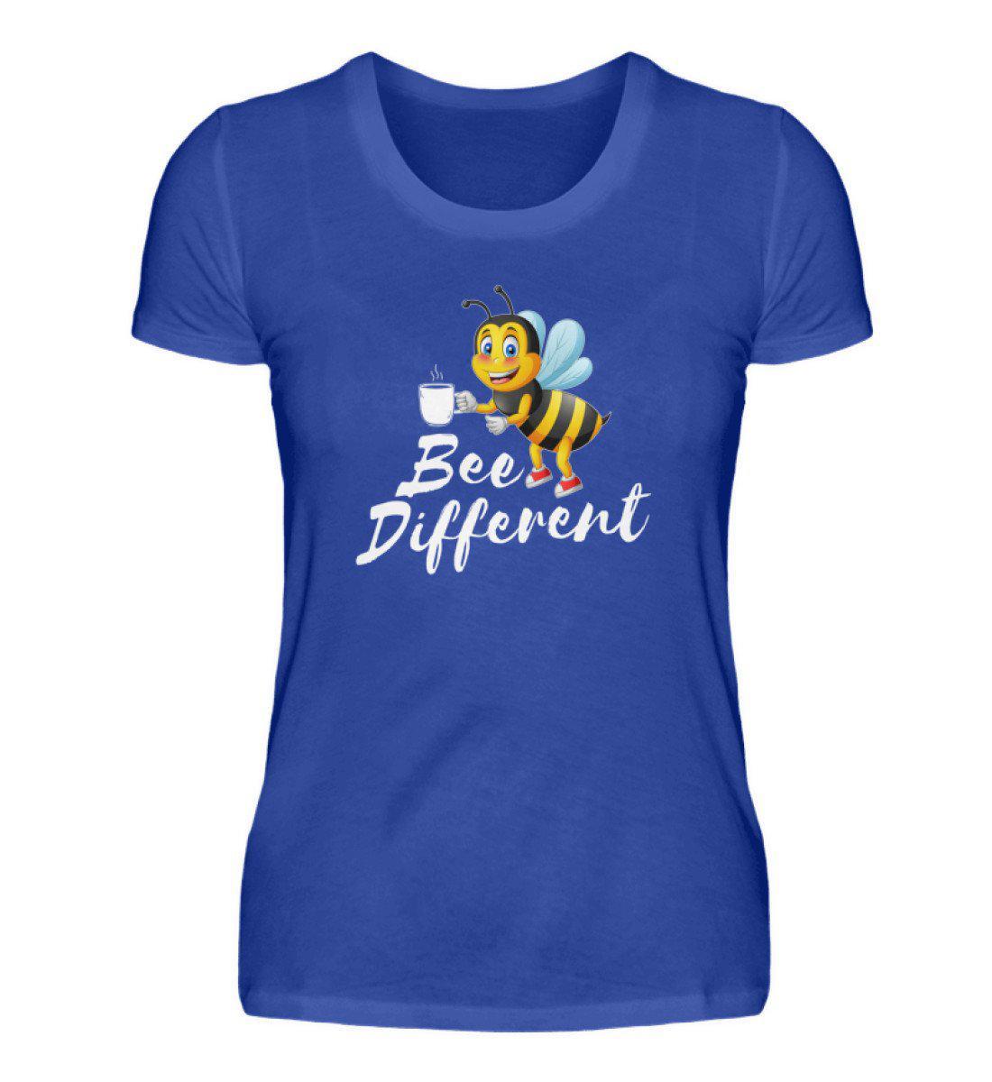Bee different · Damen T-Shirt-Damen Basic T-Shirt-Neon Blue-S-Agrarstarz