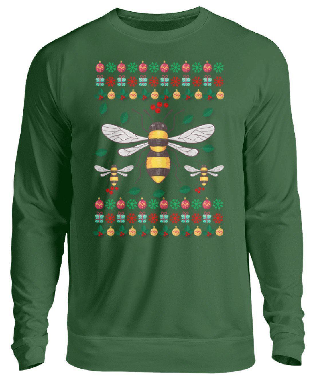 Bienen 3 Ugly Christmas · Unisex Sweatshirt Pullover-Unisex Sweatshirt-Bottle Green-S-Agrarstarz