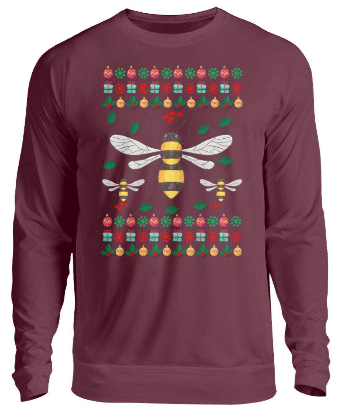 Bienen 3 Ugly Christmas · Unisex Sweatshirt Pullover-Unisex Sweatshirt-Burgundy-S-Agrarstarz