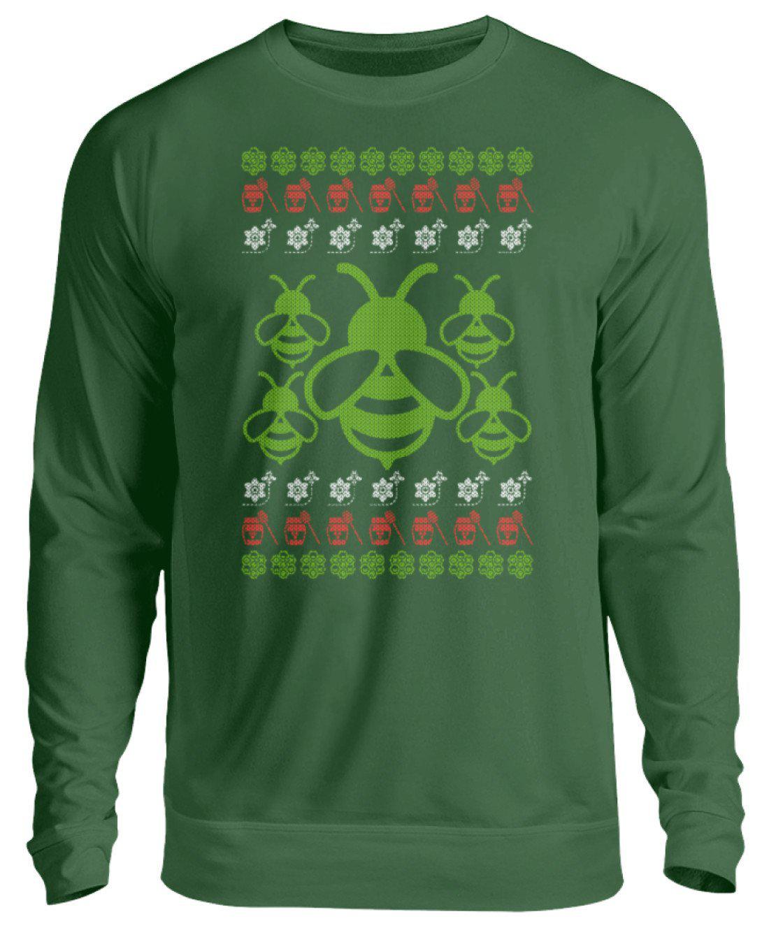 Bienen Ugly Christmas · Unisex Sweatshirt Pullover-Unisex Sweatshirt-Bottle Green-S-Agrarstarz