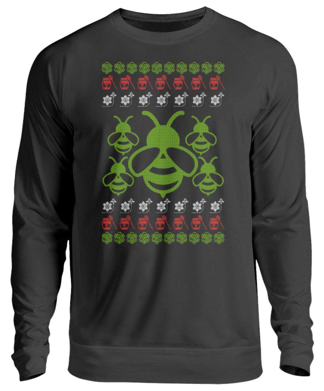 Bienen Ugly Christmas · Unisex Sweatshirt Pullover-Unisex Sweatshirt-Jet Black-S-Agrarstarz