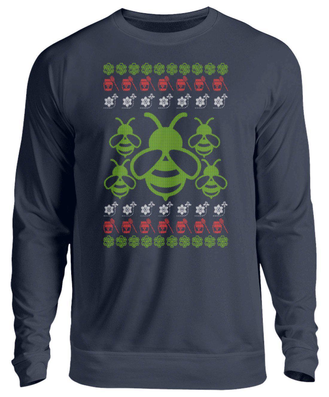 Bienen Ugly Christmas · Unisex Sweatshirt Pullover-Unisex Sweatshirt-Oxford Navy-S-Agrarstarz