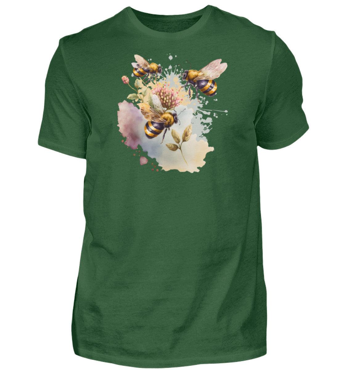 Bienen Wasserfarben 1 · Herren T-Shirt-Herren Basic T-Shirt-Bottle Green-S-Agrarstarz