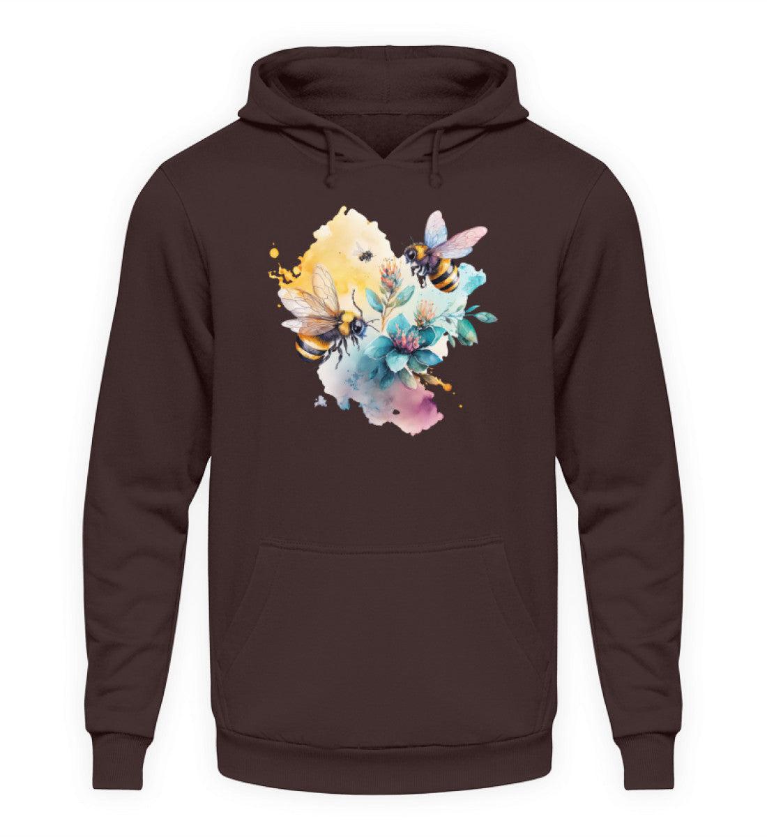 Bienen Wasserfarben 2 · Unisex Kapuzenpullover Hoodie-Unisex Hoodie-Hot Chocolate-S-Agrarstarz