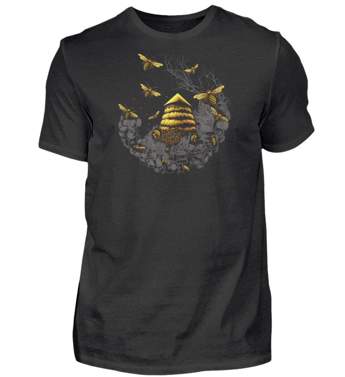 Bienenstock Bienen · Herren T-Shirt-Herren Basic T-Shirt-Black-XS-Agrarstarz