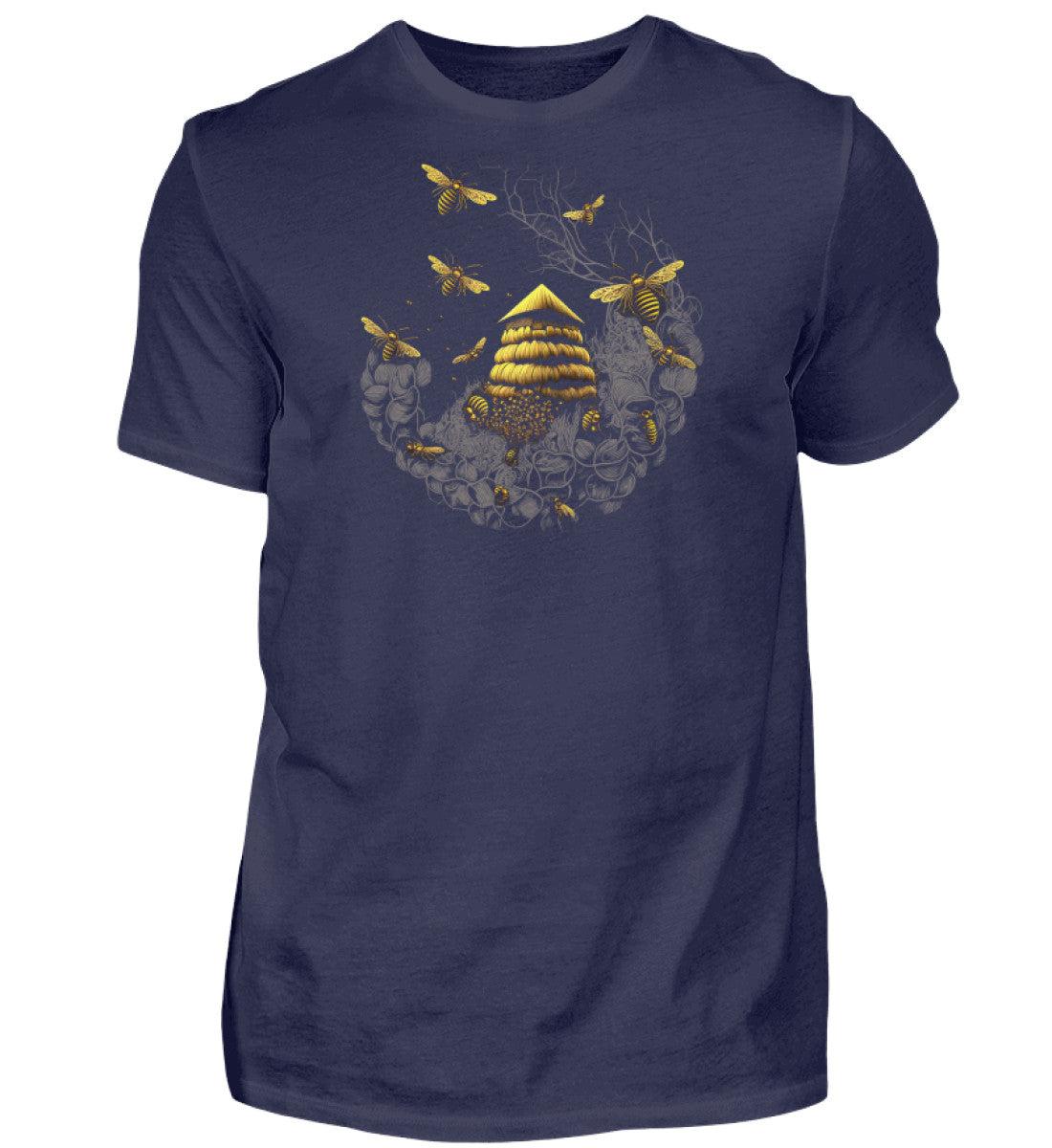 Bienenstock Bienen · Herren T-Shirt-Herren Basic T-Shirt-Navy-S-Agrarstarz