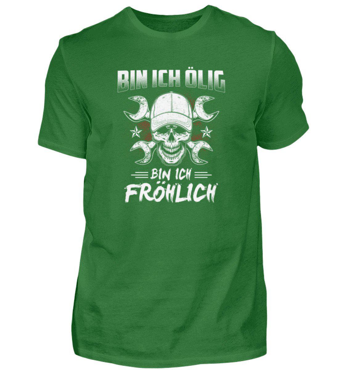 Bin ich ölig bin ich fröhlich · Herren T-Shirt-Herren Basic T-Shirt-Kelly Green-S-Agrarstarz