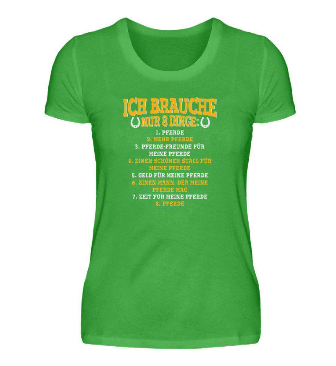 Brauche nur 8 Dinge · Damen T-Shirt-Damen Basic T-Shirt-Green Apple-S-Agrarstarz