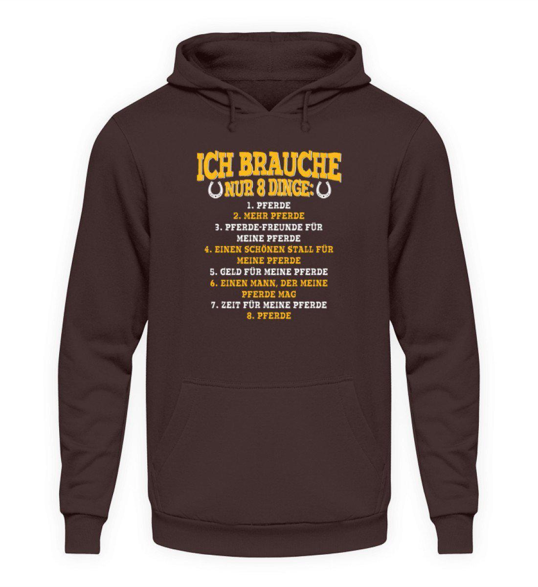 Brauche nur 8 Dinge · Unisex Kapuzenpullover Hoodie-Unisex Hoodie-Hot Chocolate-S-Agrarstarz