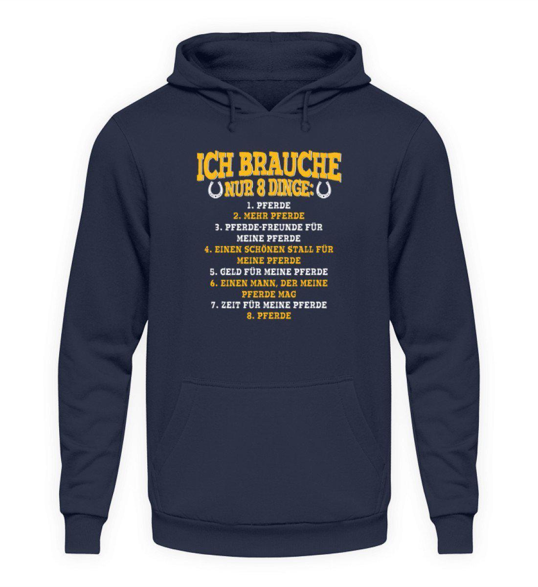 Brauche nur 8 Dinge · Unisex Kapuzenpullover Hoodie-Unisex Hoodie-Oxford Navy-S-Agrarstarz