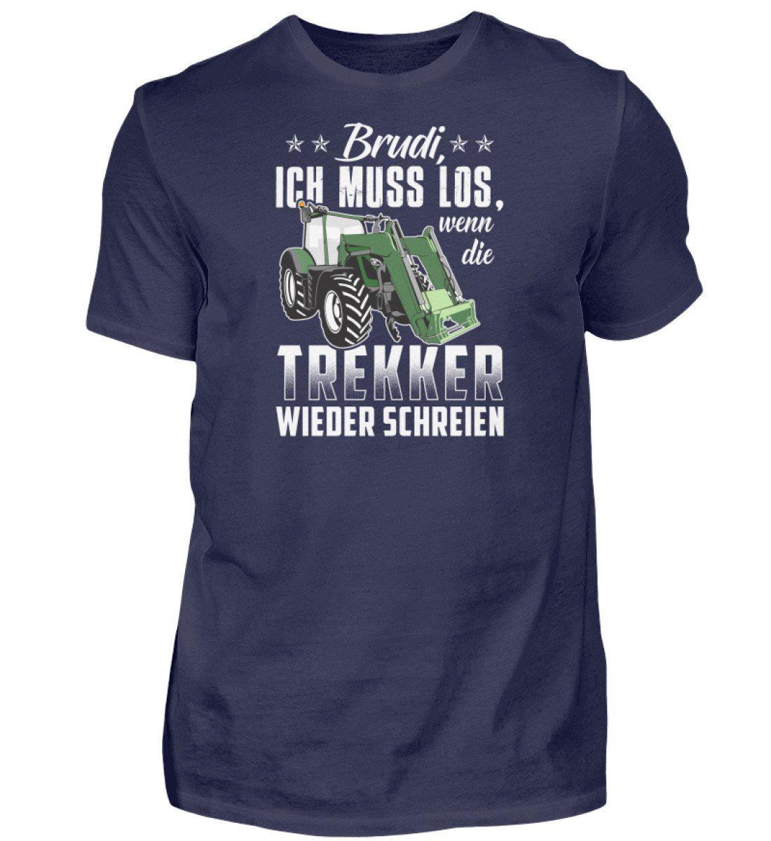 Brudi ich muss los Trekker · Herren T-Shirt-Herren Basic T-Shirt-Agrarstarz