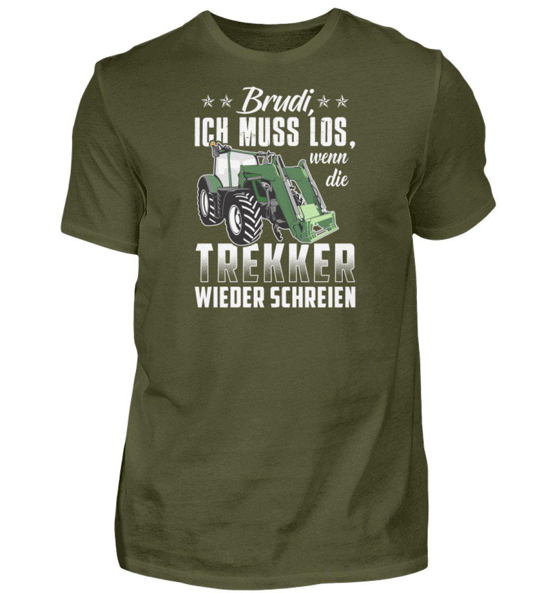 Brudi ich muss los Trekker · Herren T-Shirt-Herren Basic T-Shirt-Agrarstarz