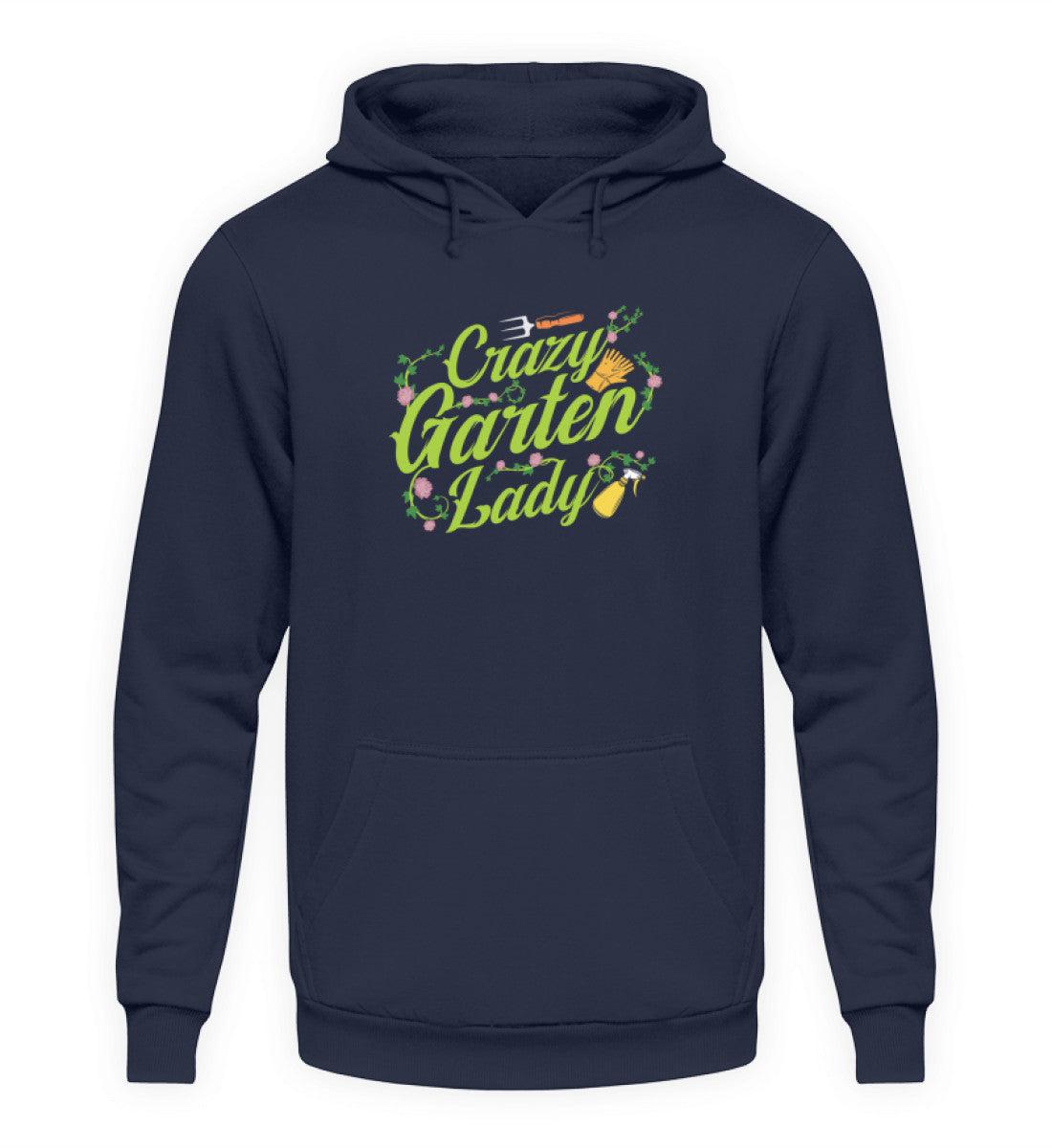 Crazy Garten Lady · Unisex Kapuzenpullover Hoodie-Unisex Hoodie-Oxford Navy-S-Agrarstarz