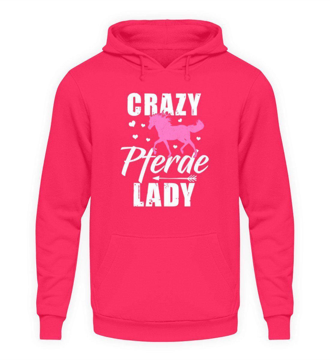 Crazy Pferde Lady · Unisex Kapuzenpullover Hoodie-Unisex Hoodie-Hot Pink-S-Agrarstarz