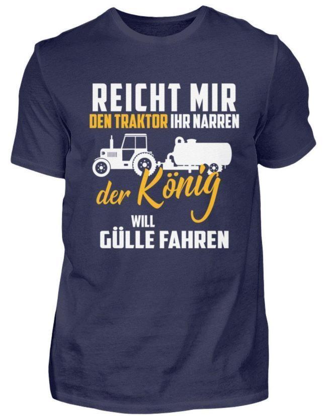 Der König will Gülle fahren · Herren T-Shirt-Herren Basic T-Shirt SD-Navy-S-Agrarstarz