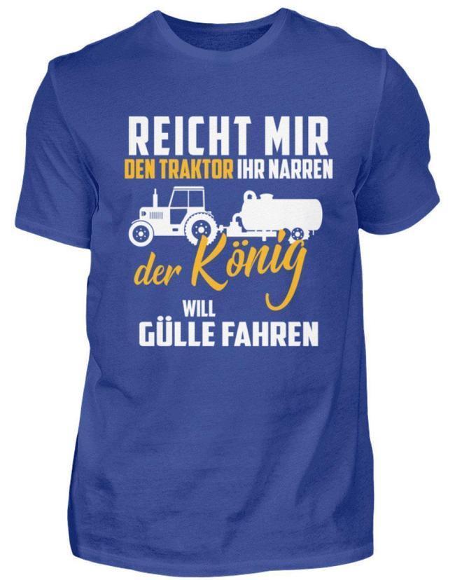 Der König will Gülle fahren · Herren T-Shirt-Herren Basic T-Shirt SD-Royal Blue-S-Agrarstarz