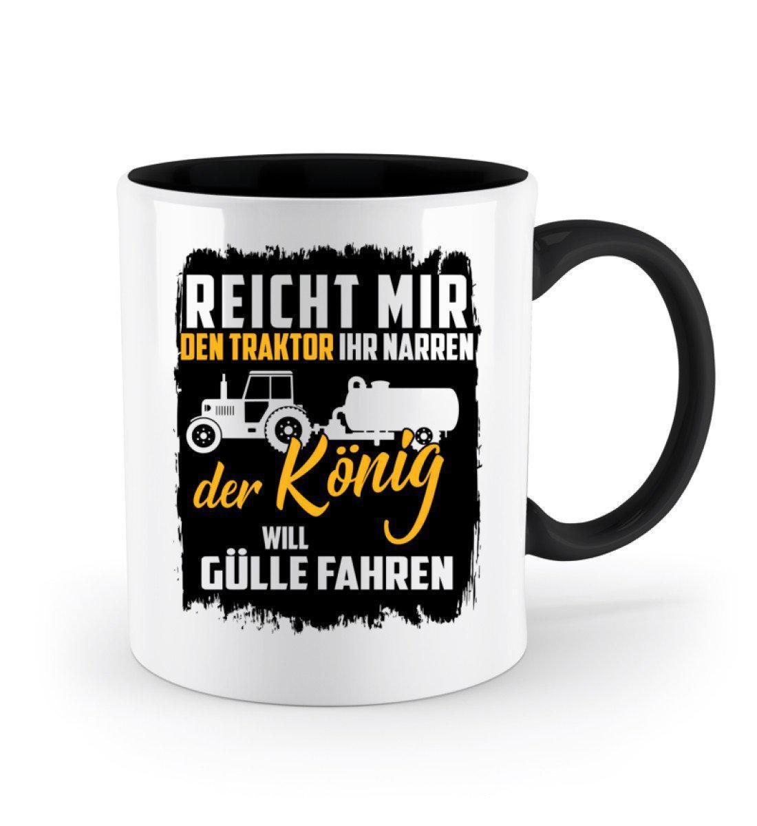 Der König will Gülle fahren · Keramik Tasse zweifarbig-Keramik Tasse Zweifarbig-Agrarstarz