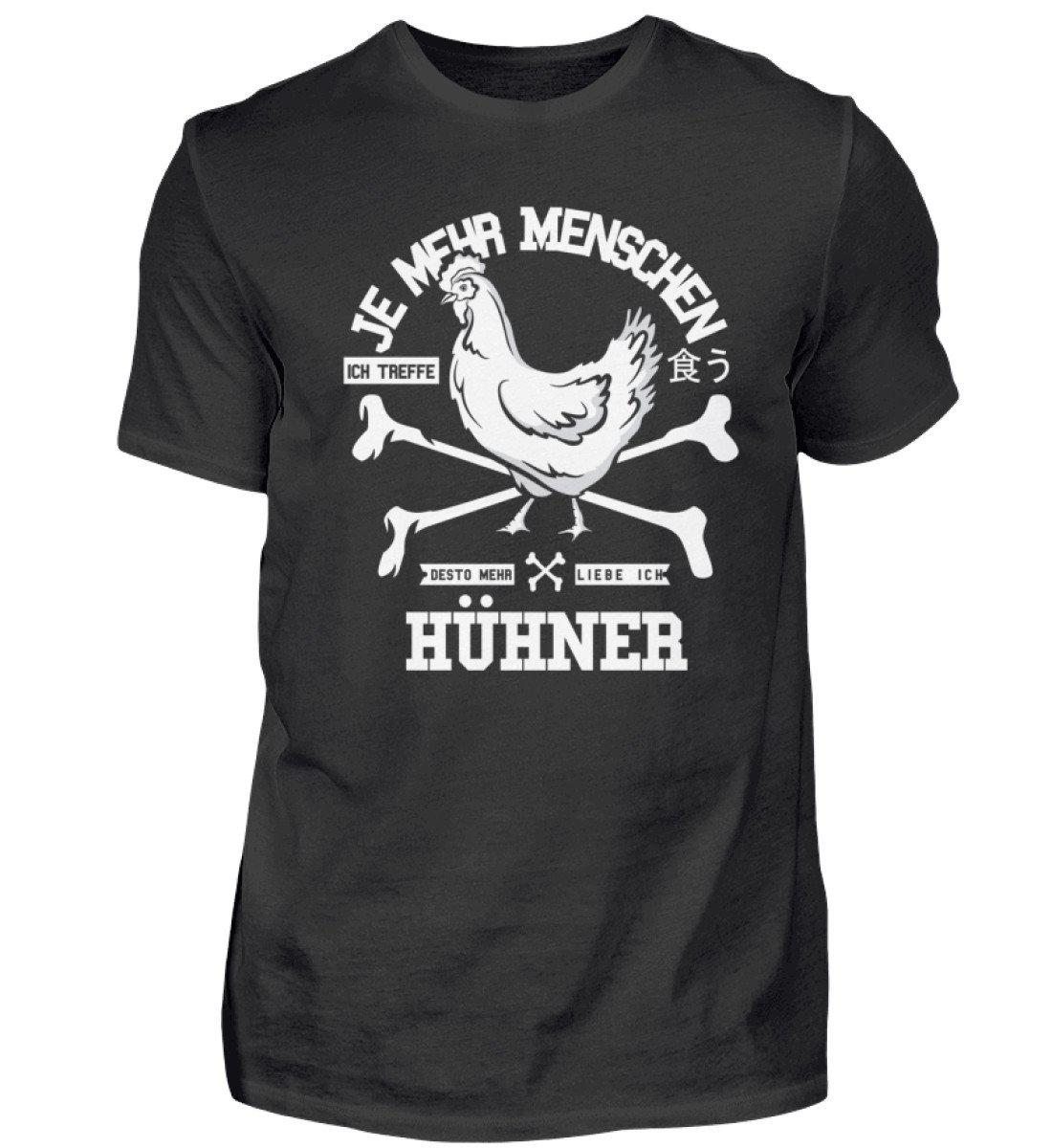 Desto mehr liebe ich Hühner · Herren T-Shirt-Herren Basic T-Shirt-Black-S-Agrarstarz