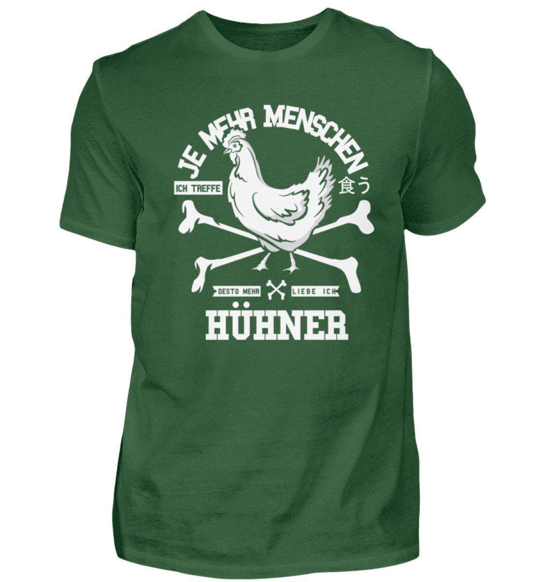 Desto mehr liebe ich Hühner · Herren T-Shirt-Herren Basic T-Shirt-Bottle Green-S-Agrarstarz