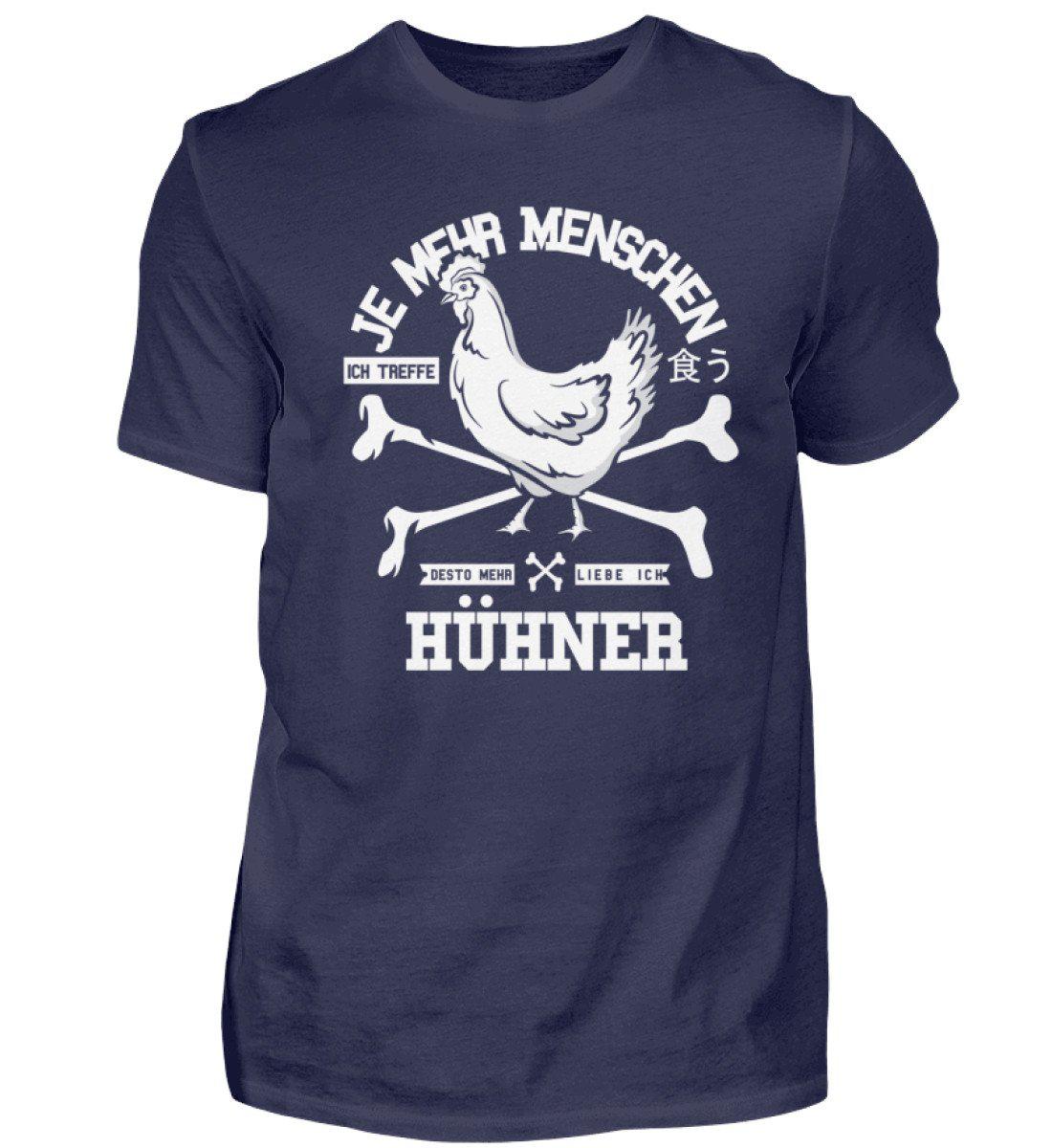 Desto mehr liebe ich Hühner · Herren T-Shirt-Herren Basic T-Shirt-Navy-S-Agrarstarz