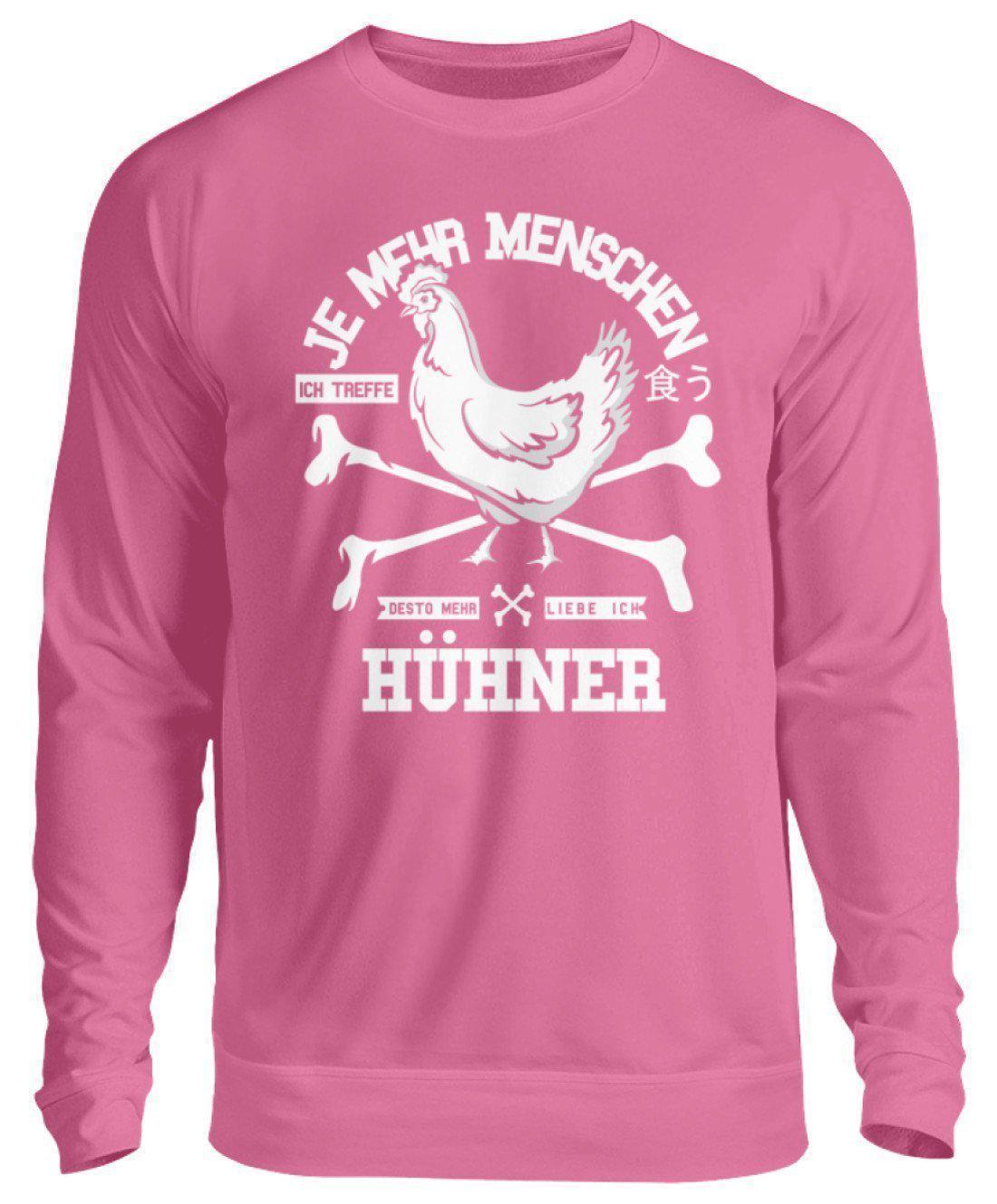 Desto mehr liebe ich Hühner · Unisex Sweatshirt Pullover-Unisex Sweatshirt-Candyfloss Pink-S-Agrarstarz