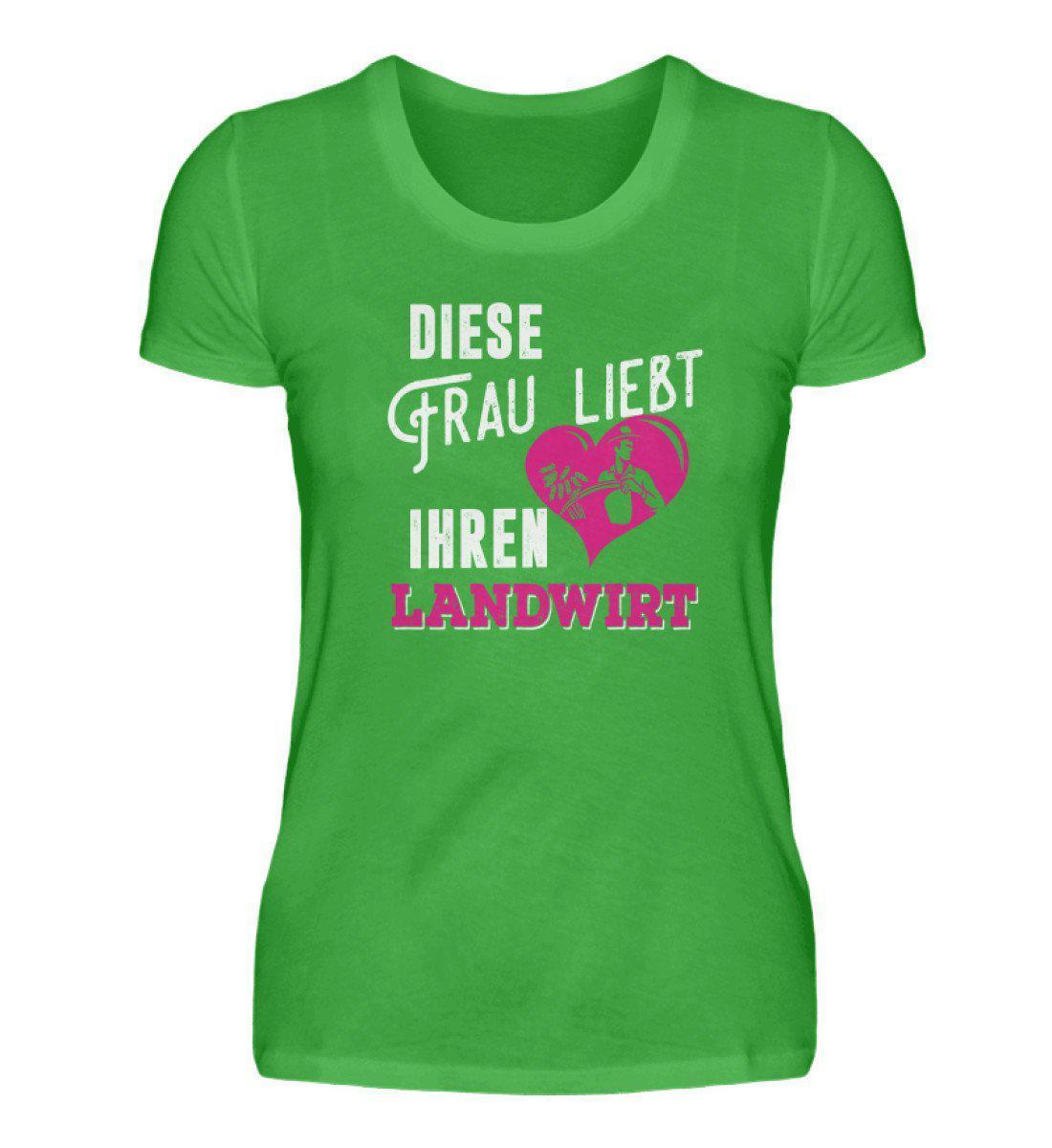 Diese Frau liebt ihren Landwirt · Damen T-Shirt-Damen Basic T-Shirt-Green Apple-S-Agrarstarz
