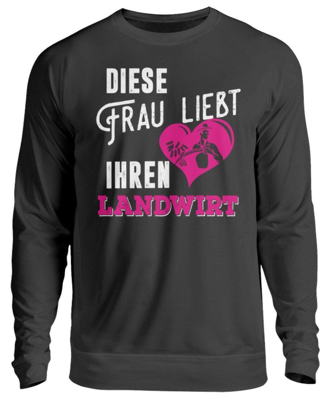 Diese Frau liebt ihren Landwirt · Unisex Sweatshirt Pullover-Unisex Sweatshirt-Jet Black-S-Agrarstarz