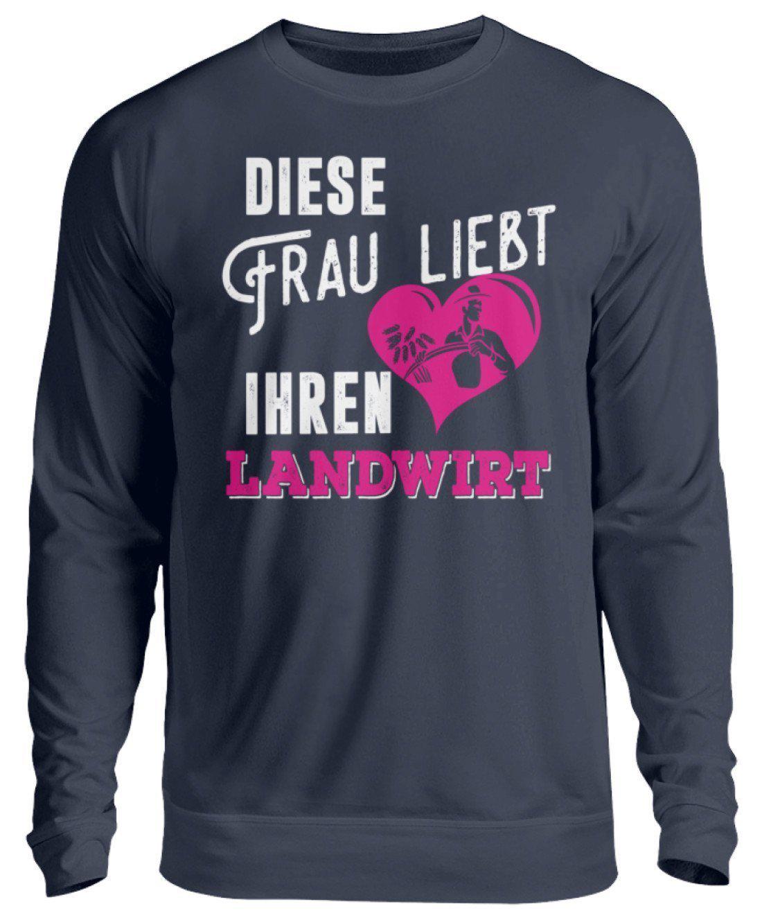 Diese Frau liebt ihren Landwirt · Unisex Sweatshirt Pullover-Unisex Sweatshirt-Oxford Navy-S-Agrarstarz