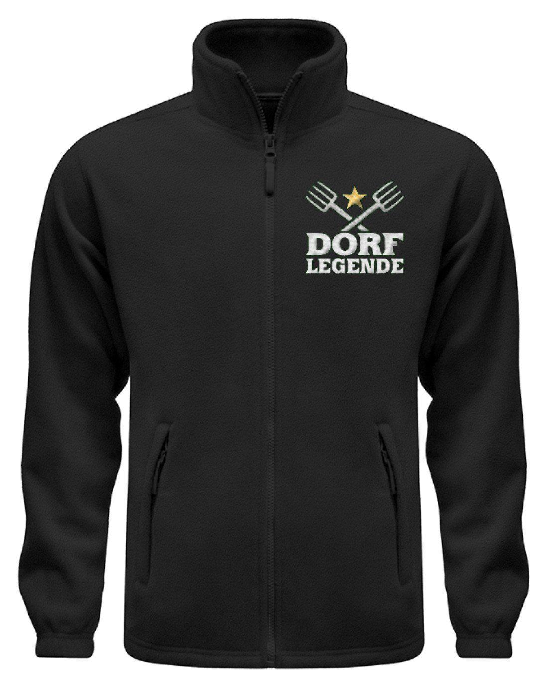 Dorf Legende · Fleece Jacke mit Stick-Fleece Jacke mit Stick-Black-S-Agrarstarz