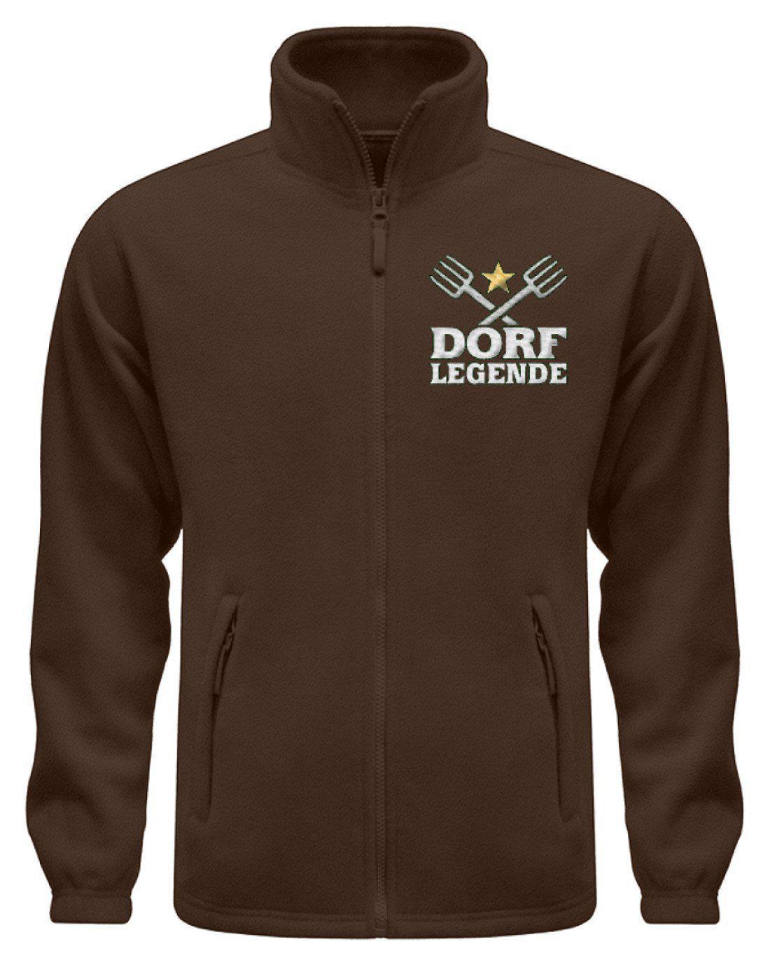 Dorf Legende · Fleece Jacke mit Stick-Fleece Jacke mit Stick-Dark Chocolate-S-Agrarstarz