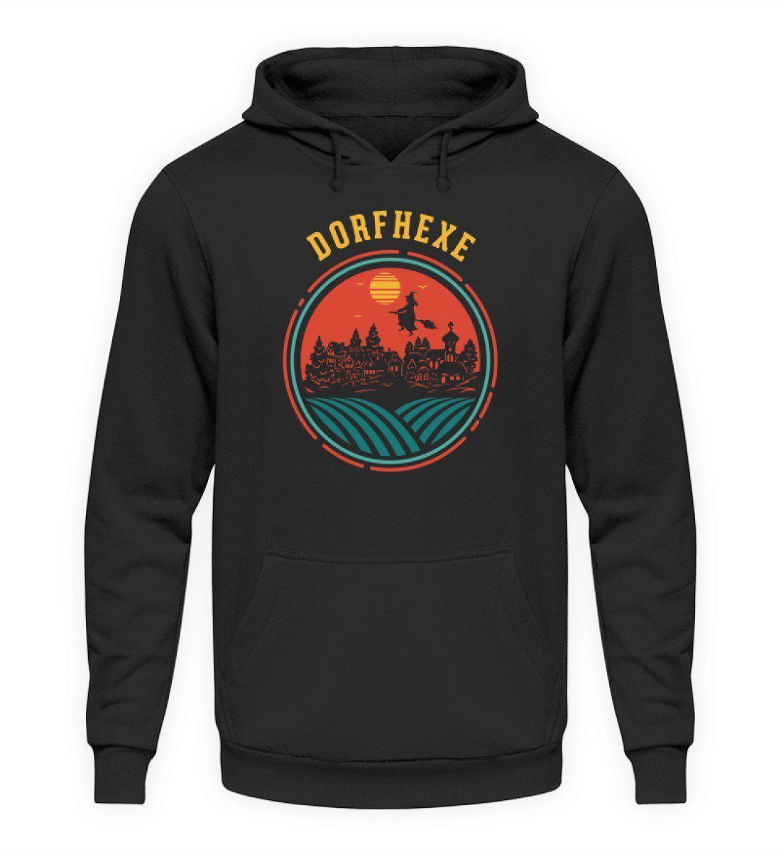 Dorfhexe Retro · Unisex Kapuzenpullover Hoodie-Unisex Hoodie-Jet Black-L-Agrarstarz