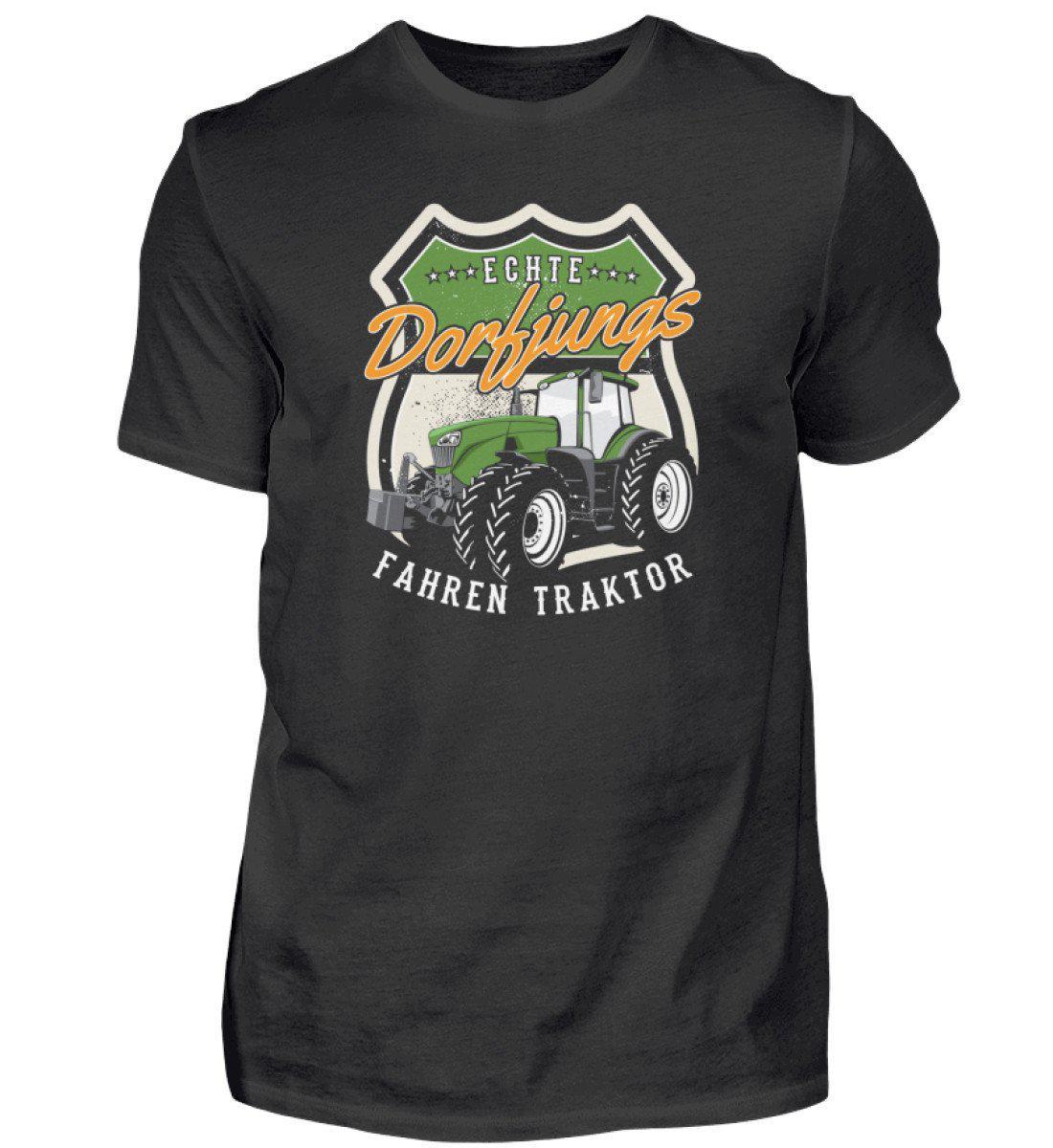 Dorfjungs fahren Traktor · Herren T-Shirt-Herren Basic T-Shirt-Black-S-Agrarstarz