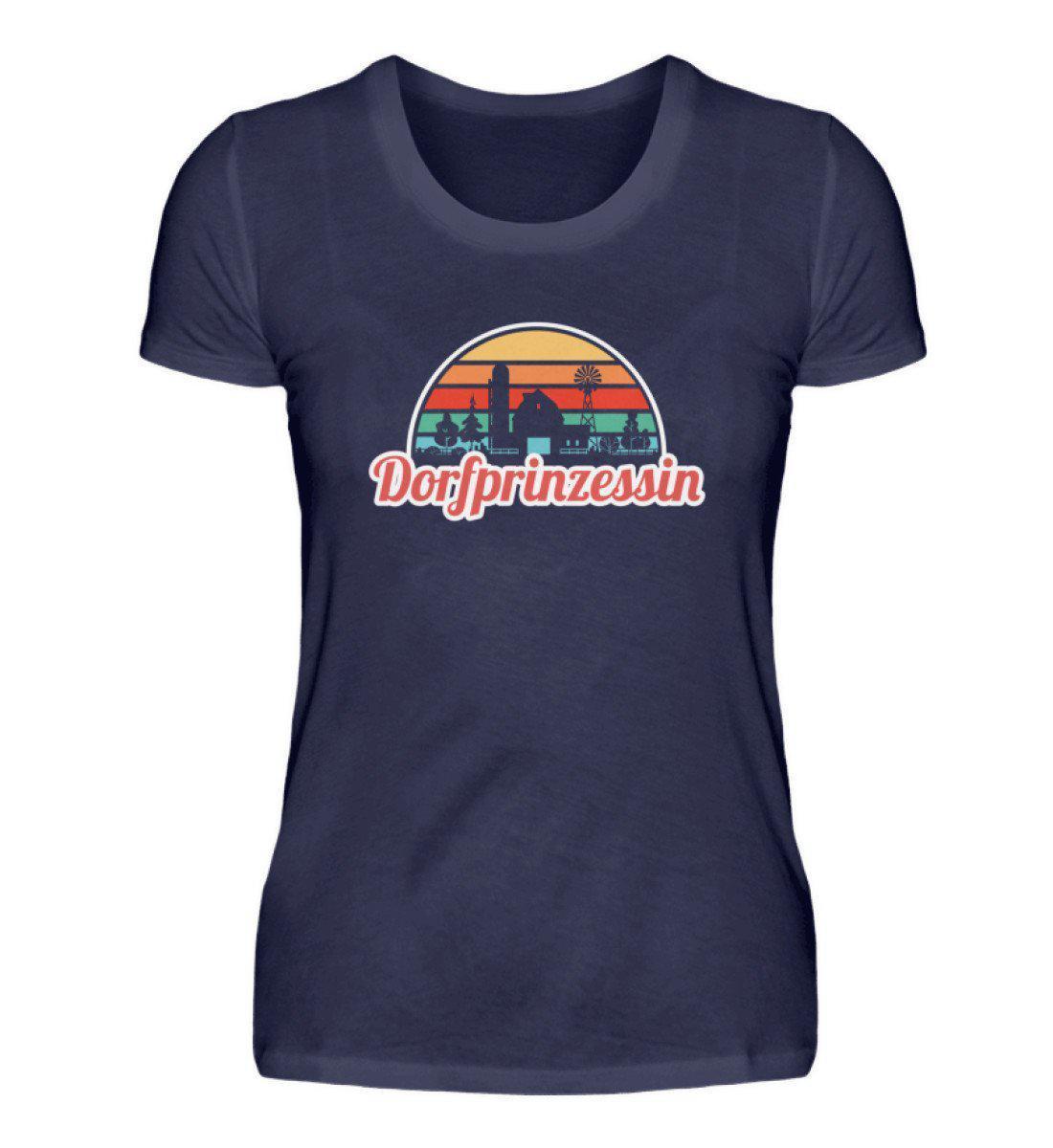 Dorfprinzessin · Damen T-Shirt-Damen Basic T-Shirt-Navy-S-Agrarstarz