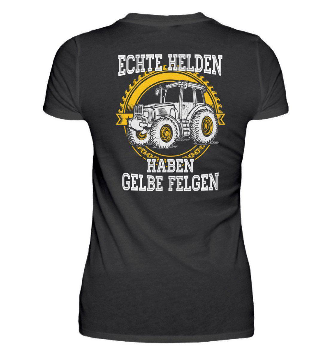Echte Helden gelbe Felgen · Damen T-Shirt-Damen Basic T-Shirt-Black-S-Agrarstarz