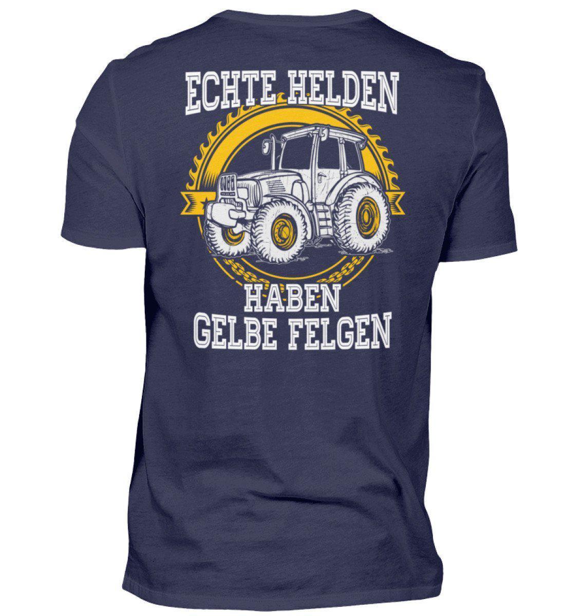 Echte Helden gelbe Felgen · Herren T-Shirt-Herren Basic T-Shirt-Navy-S-Agrarstarz