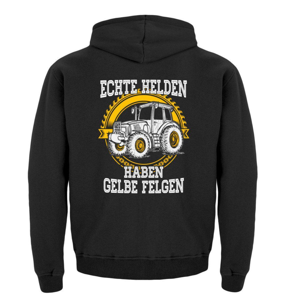 Echte Helden gelbe Felgen · Kinder Kapuzenpullover Hoodie-Kinder Hoodie-Jet Black-12/14 (152/164)-Agrarstarz