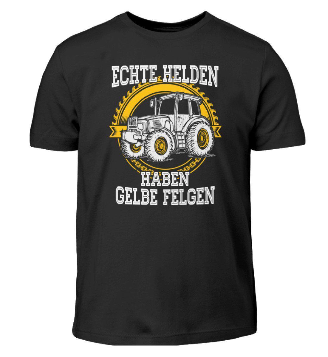 Echte Helden gelbe Felgen · Kinder T-Shirt-Kinder T-Shirt-Black-12/14 (152/164)-Agrarstarz
