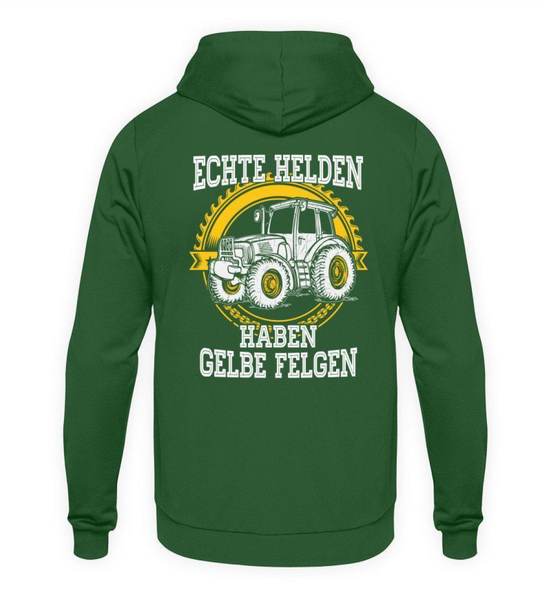 Echte Helden gelbe Felgen · Unisex Kapuzenpullover Hoodie-Unisex Hoodie-Bottle Green-L-Agrarstarz