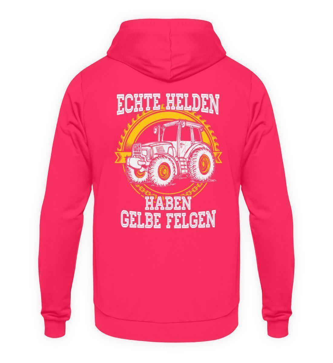 Echte Helden gelbe Felgen · Unisex Kapuzenpullover Hoodie-Unisex Hoodie-Hot Pink-L-Agrarstarz