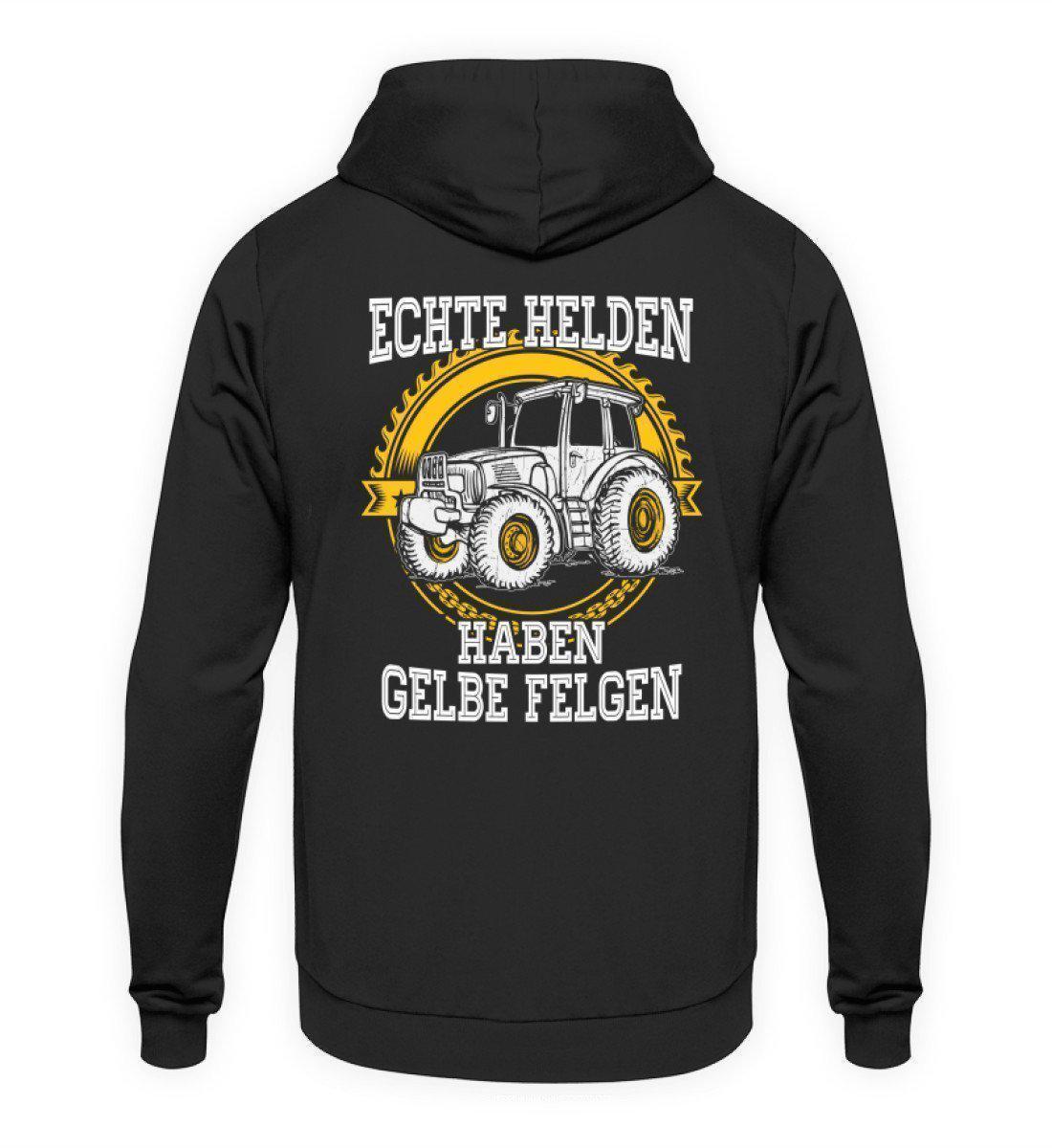 Echte Helden gelbe Felgen · Unisex Kapuzenpullover Hoodie-Unisex Hoodie-Jet Black-L-Agrarstarz