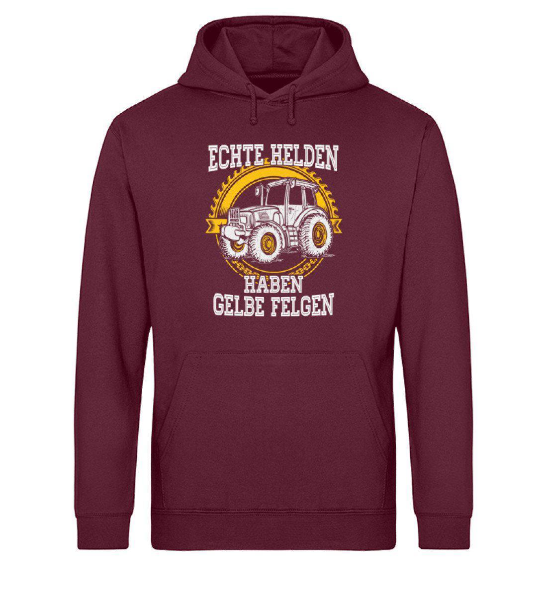 Echte Helden gelbe Felgen · Unisex Organic Hoodie-Drummer Hoodie ST/ST-Burgundy-XS-Agrarstarz