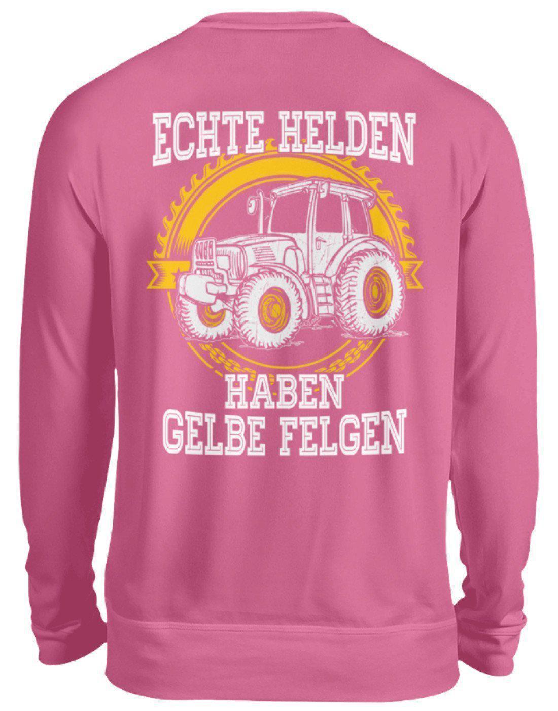 Echte Helden gelbe Felgen · Unisex Sweatshirt Pullover-Unisex Sweatshirt-Candyfloss Pink-S-Agrarstarz