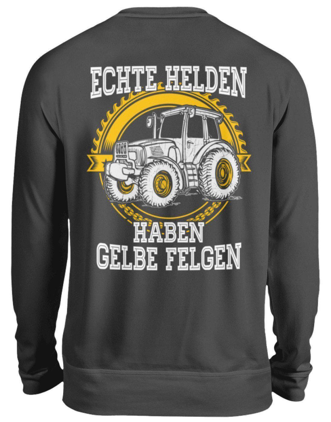 Echte Helden gelbe Felgen · Unisex Sweatshirt Pullover-Unisex Sweatshirt-Storm Grey (Solid)-S-Agrarstarz