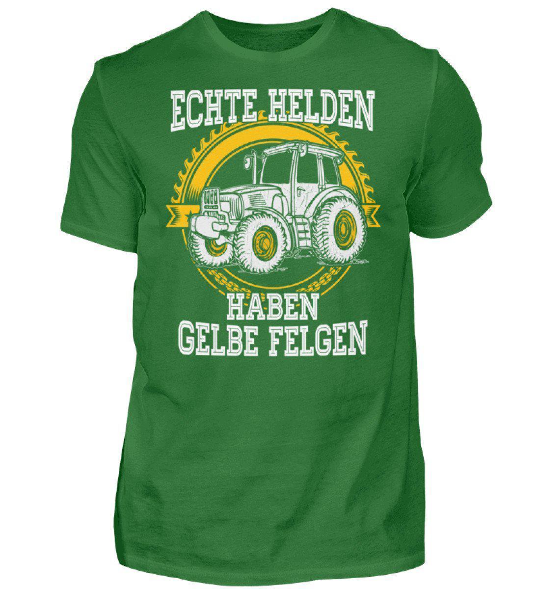 Echte Helden gelbe Felgen front · Herren T-Shirt-Herren Basic T-Shirt-Kelly Green-S-Agrarstarz