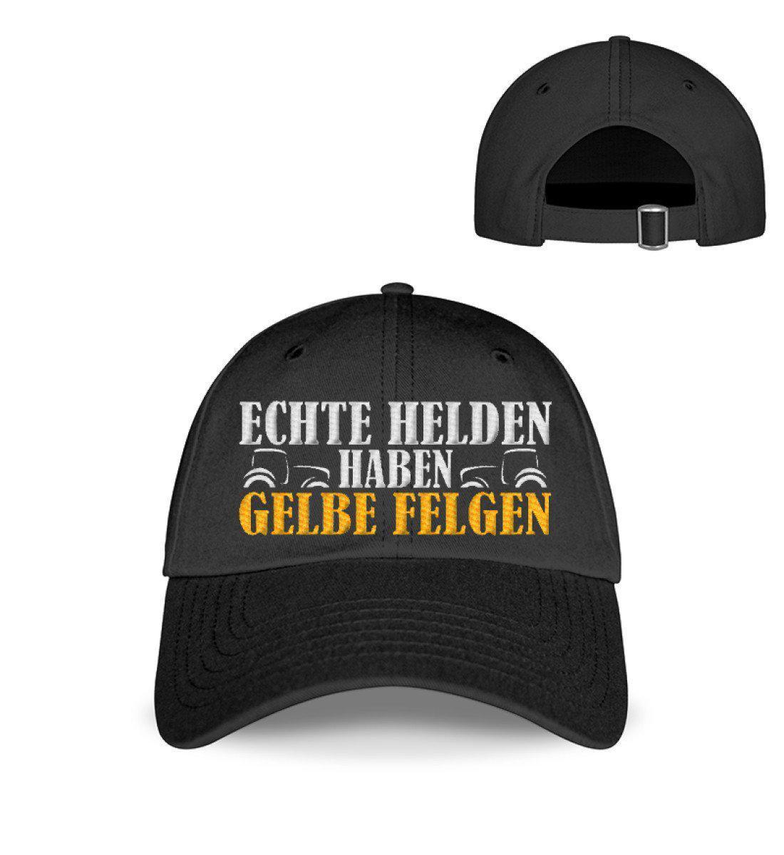 Echte Helden haben Gelbe Felgen · Kappe-Baseball Cap mit Stick-Black-Einheitsgröße-Agrarstarz